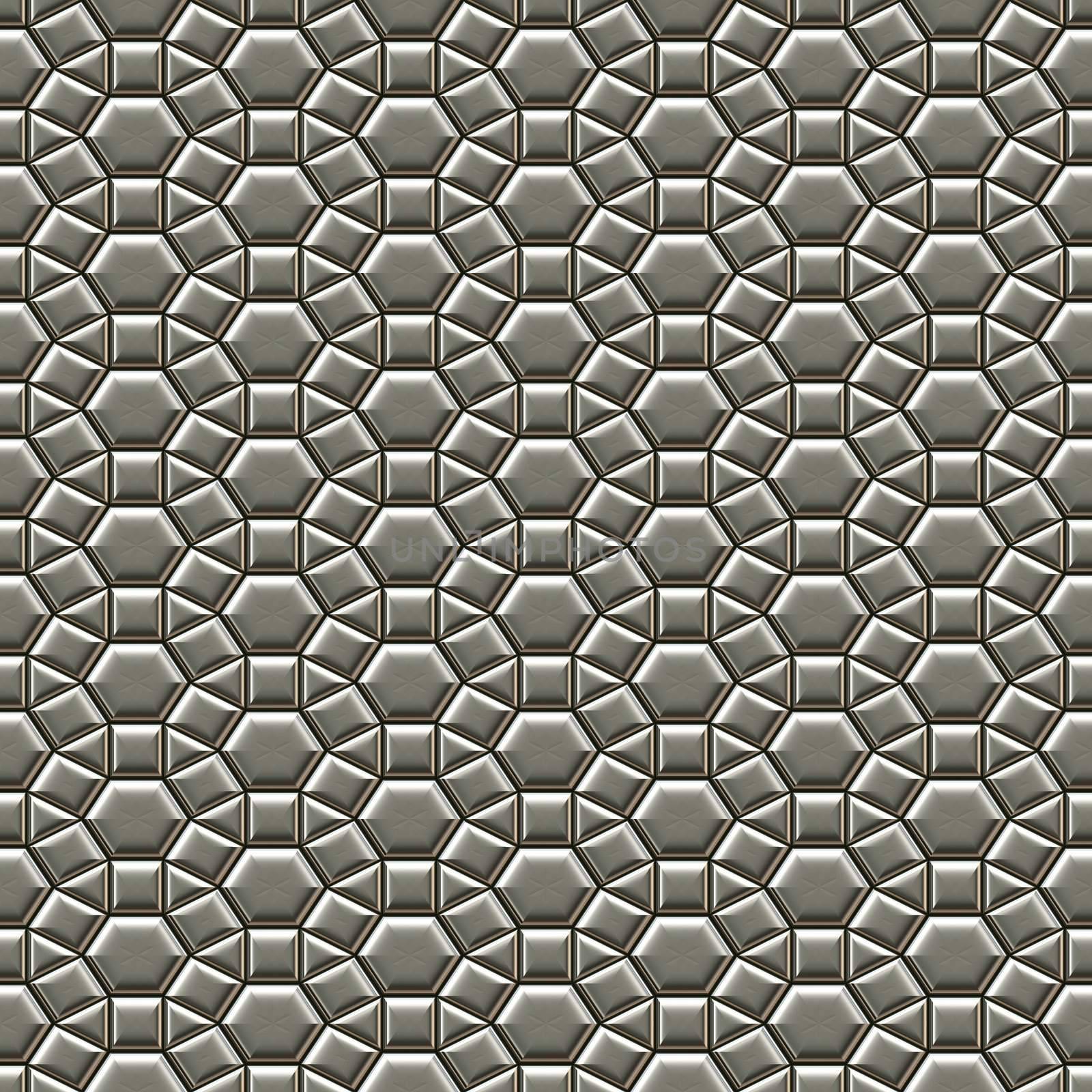 metallic tiles that tile seamlessly as a pattern