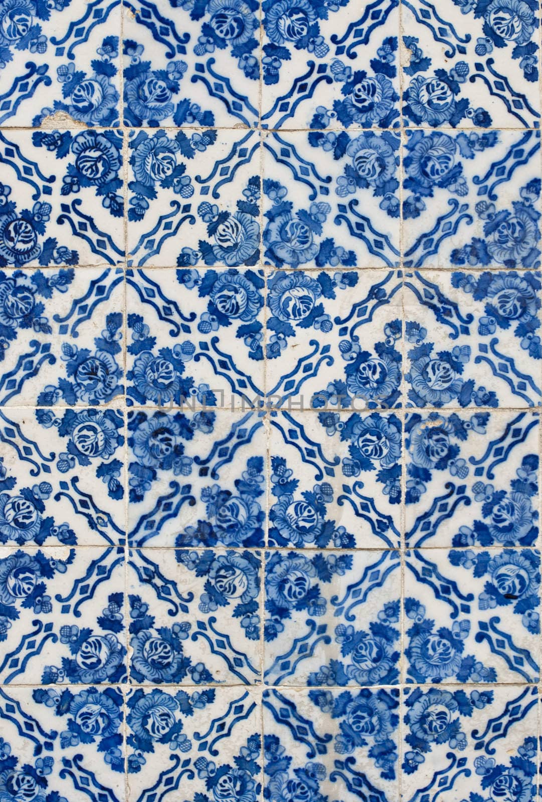 Detail of Portuguese glazed tiles.