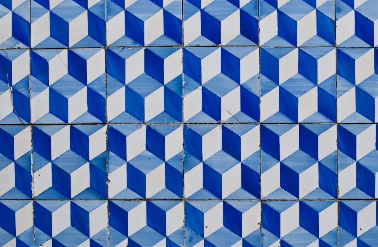 Detail of Portuguese glazed tiles.