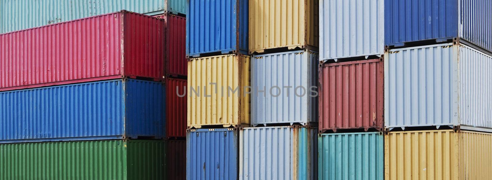 Full frame of Cargo Containers