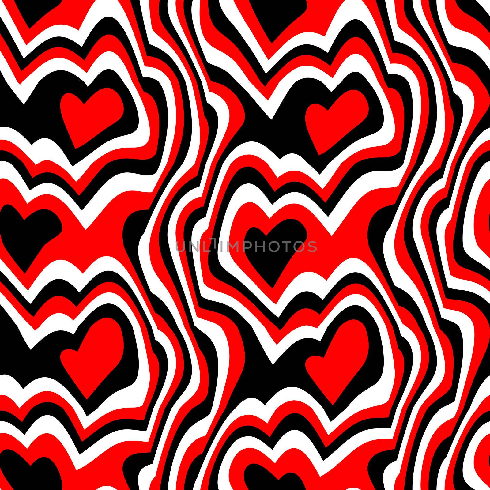red black hearts background, will tile seamlessly as a pattern