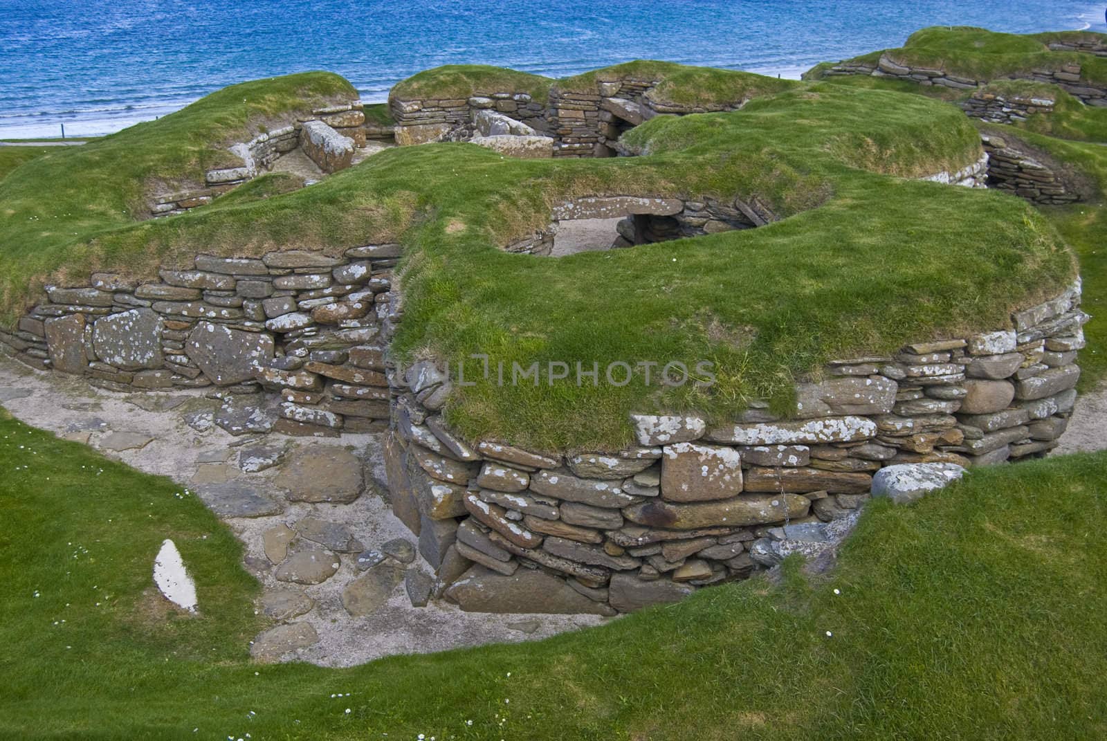 stone age village Skara Brae on Orkney, Scotland