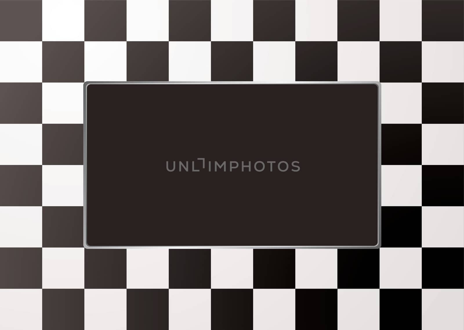 checkered mono picture frame by nicemonkey