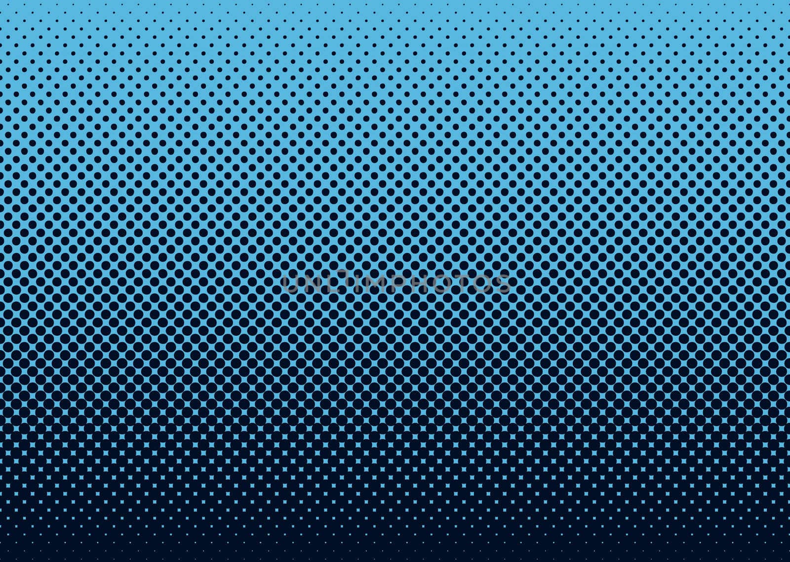 Seamless halftone dot pattern background with blue 