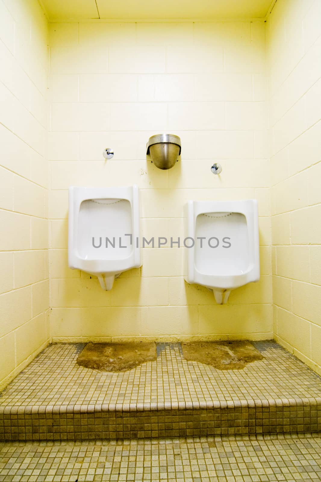 Urinal in a public bathroom