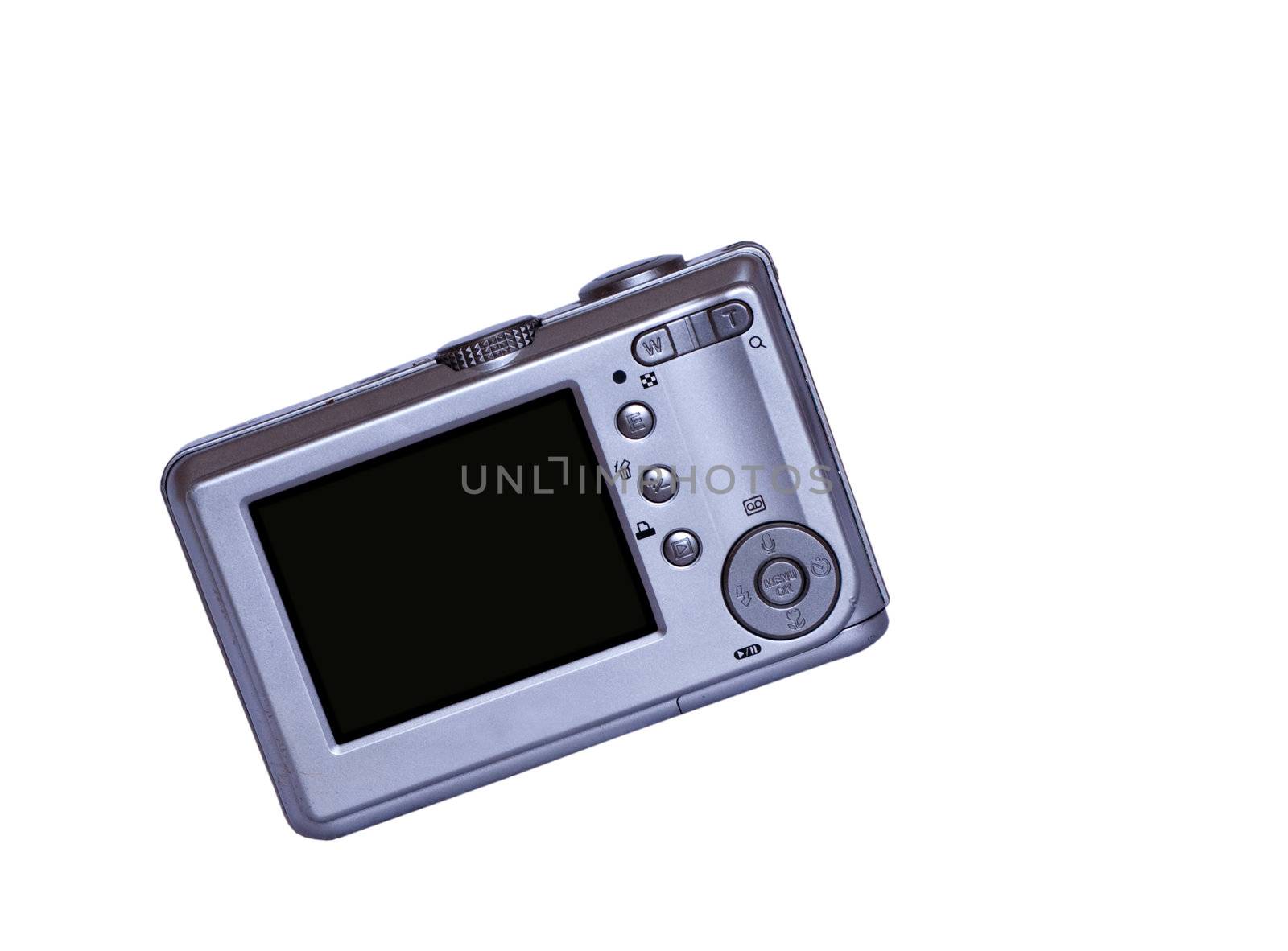 Digital compact camera with LCD display. 