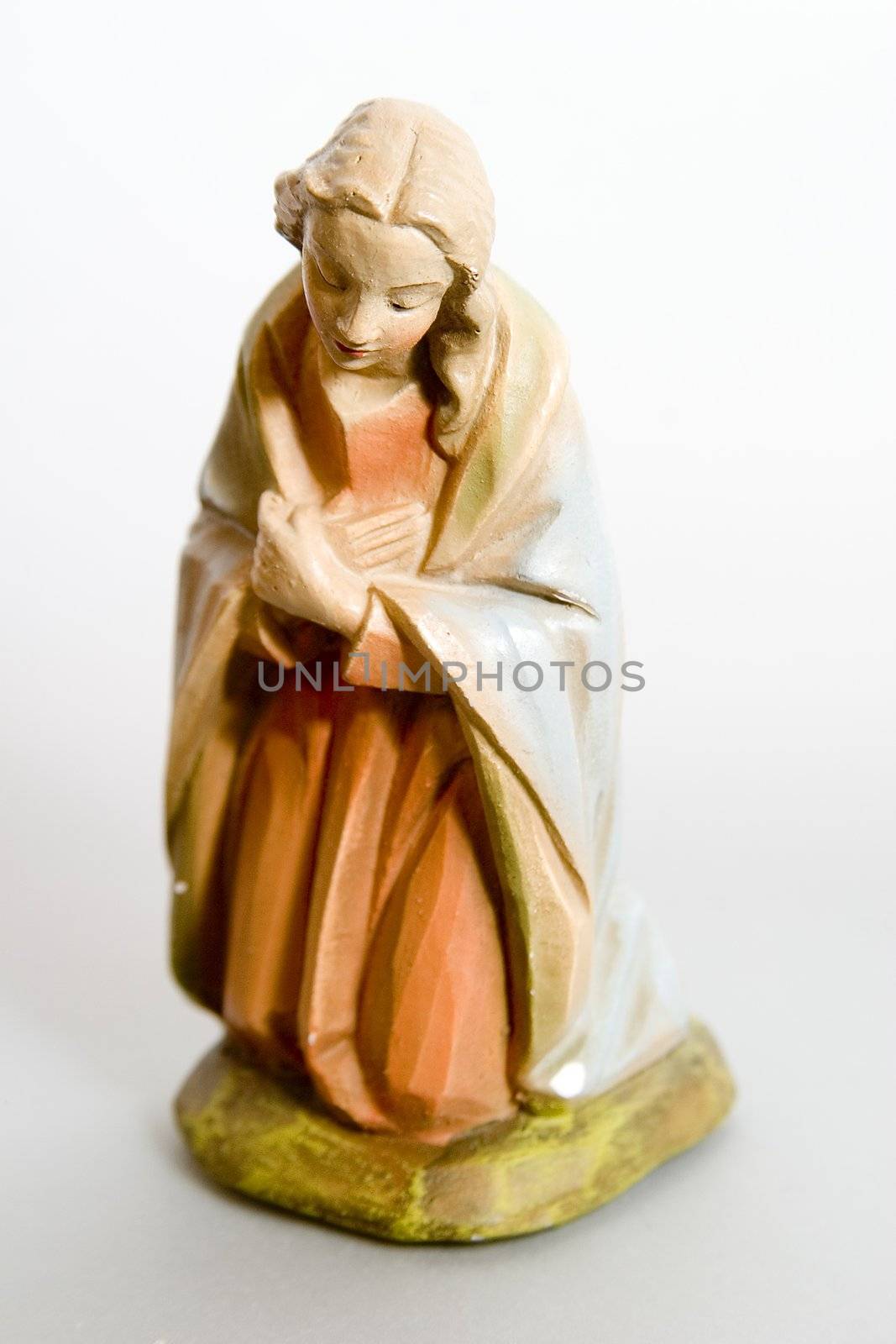 Mary from a vintage nativity set.