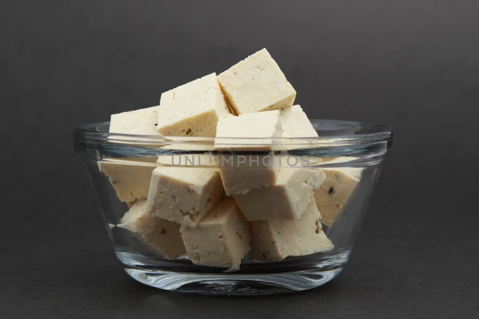 cube of fresh tofu by lanalanglois