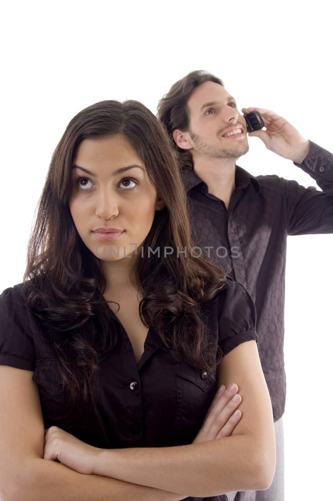 portrait of young people on an isolated background