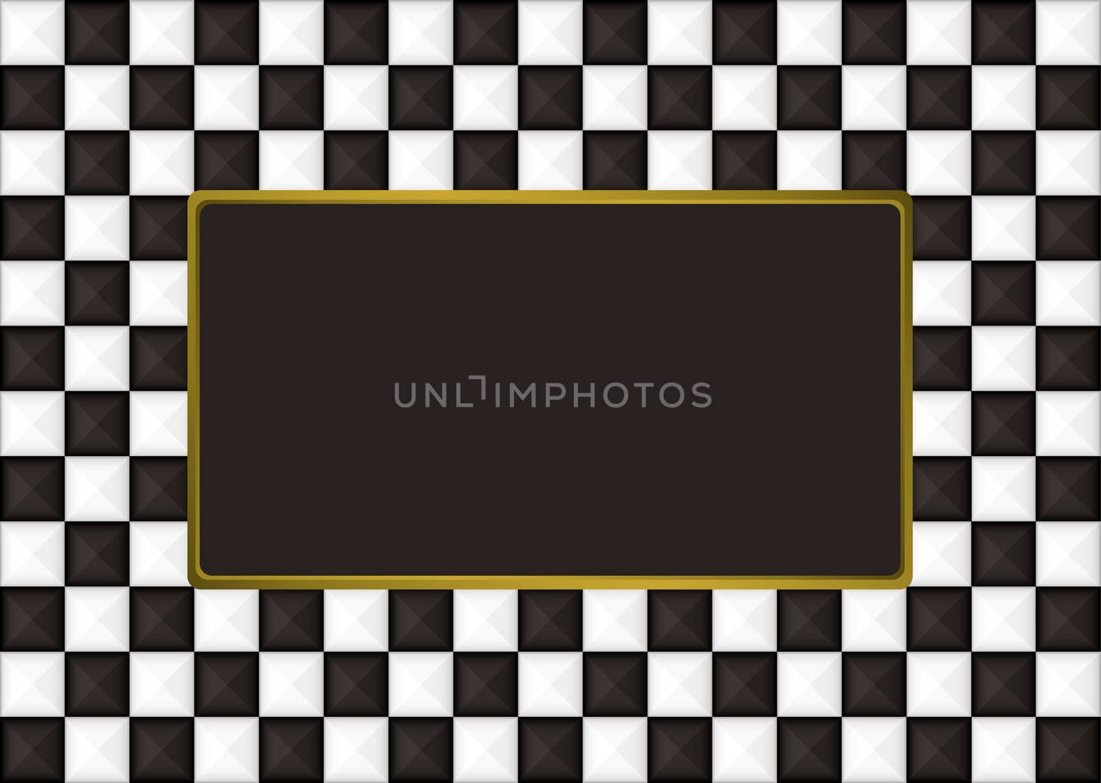 checkered oblong picture frame by nicemonkey