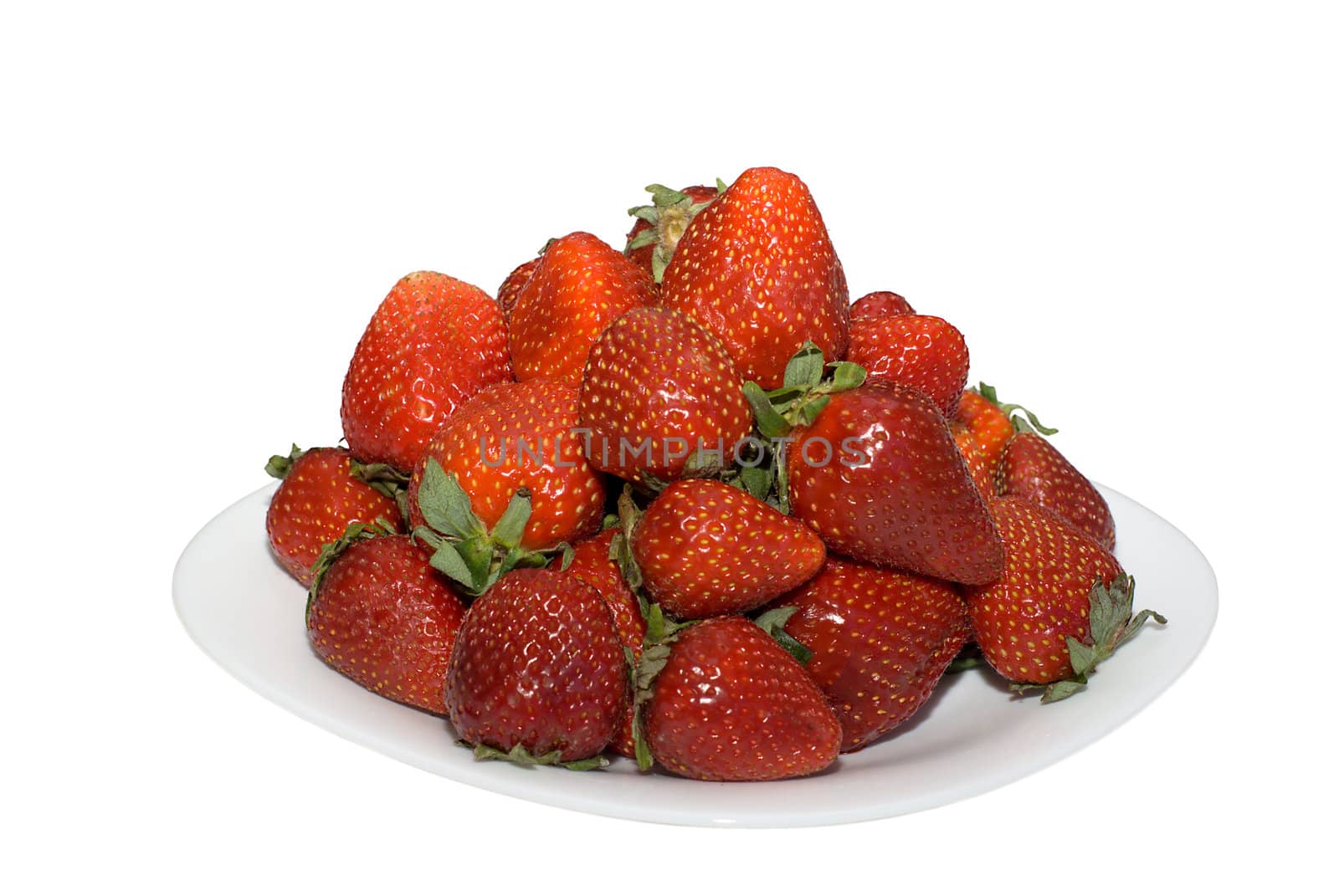 Strawberry on a plate by BIG_TAU