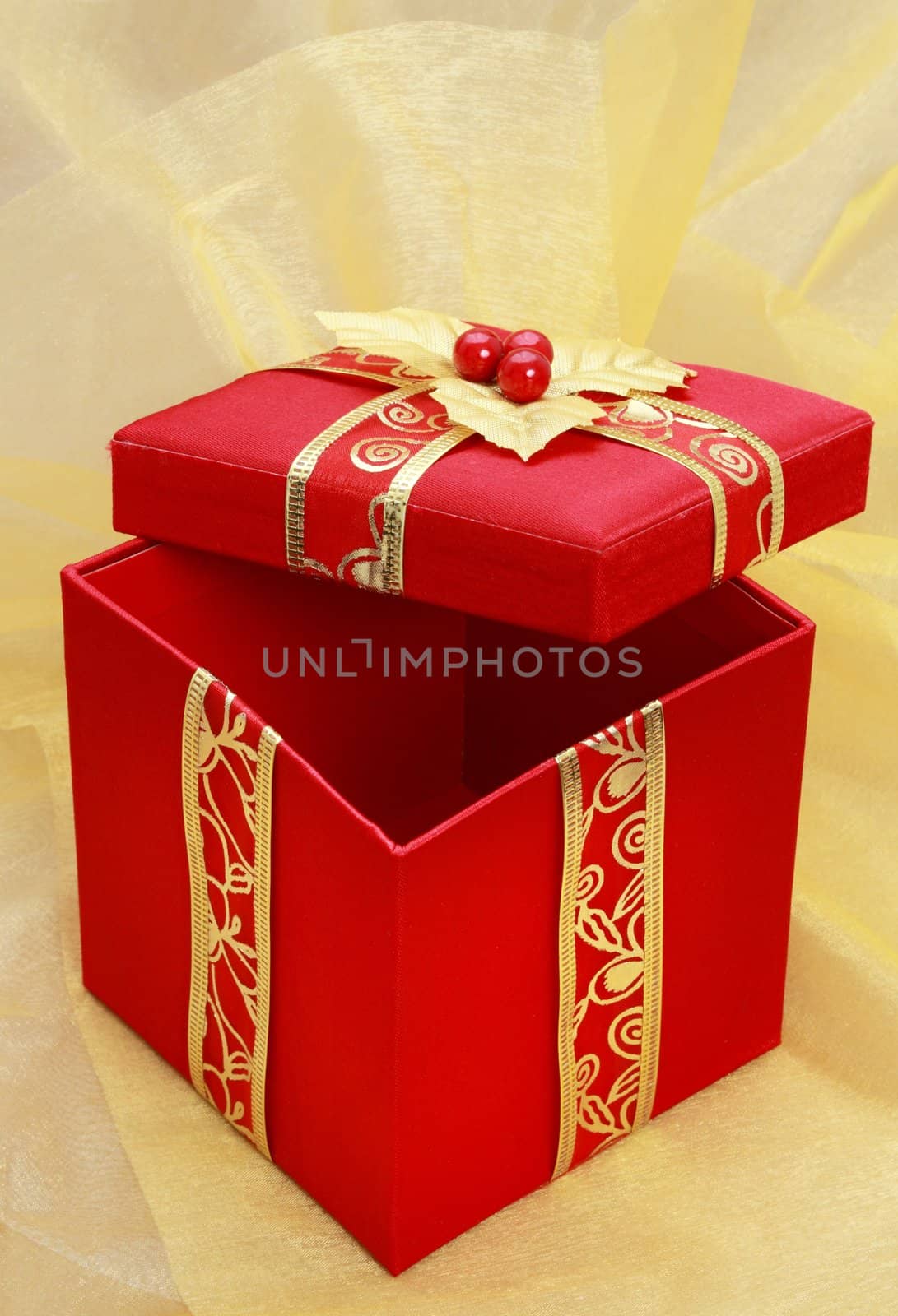 red xmas present box by lanalanglois