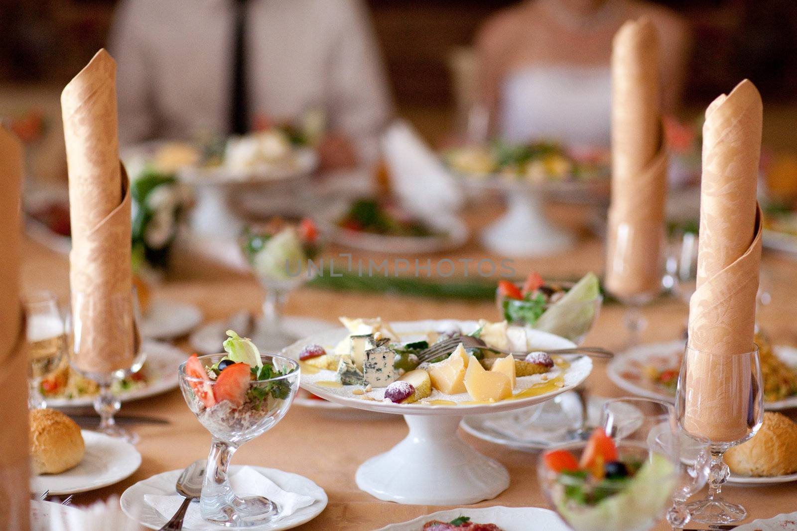 food on the celebration table