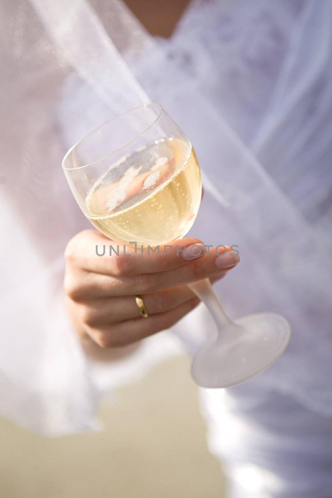 glass of champagne by vsurkov