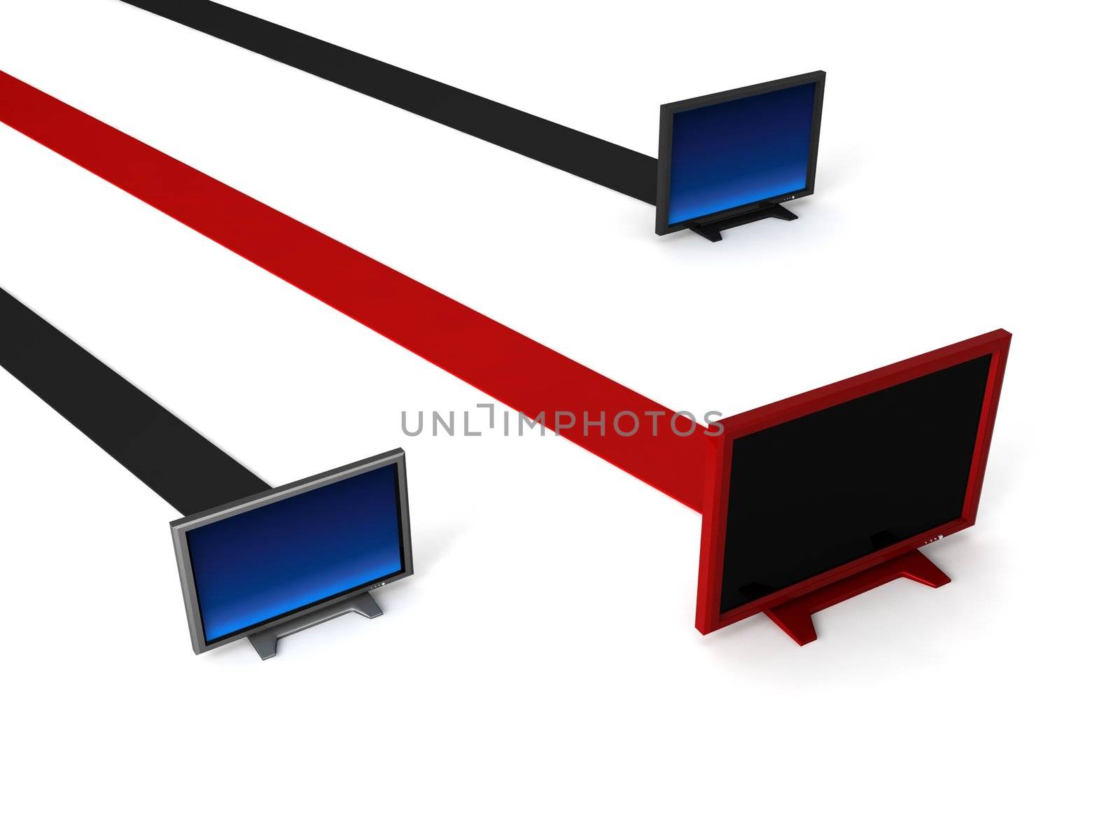 isolated three dimensional lcd televisions