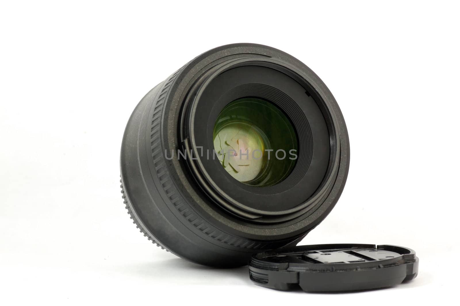 35mm prime dslr lens isolated angle view by nihues