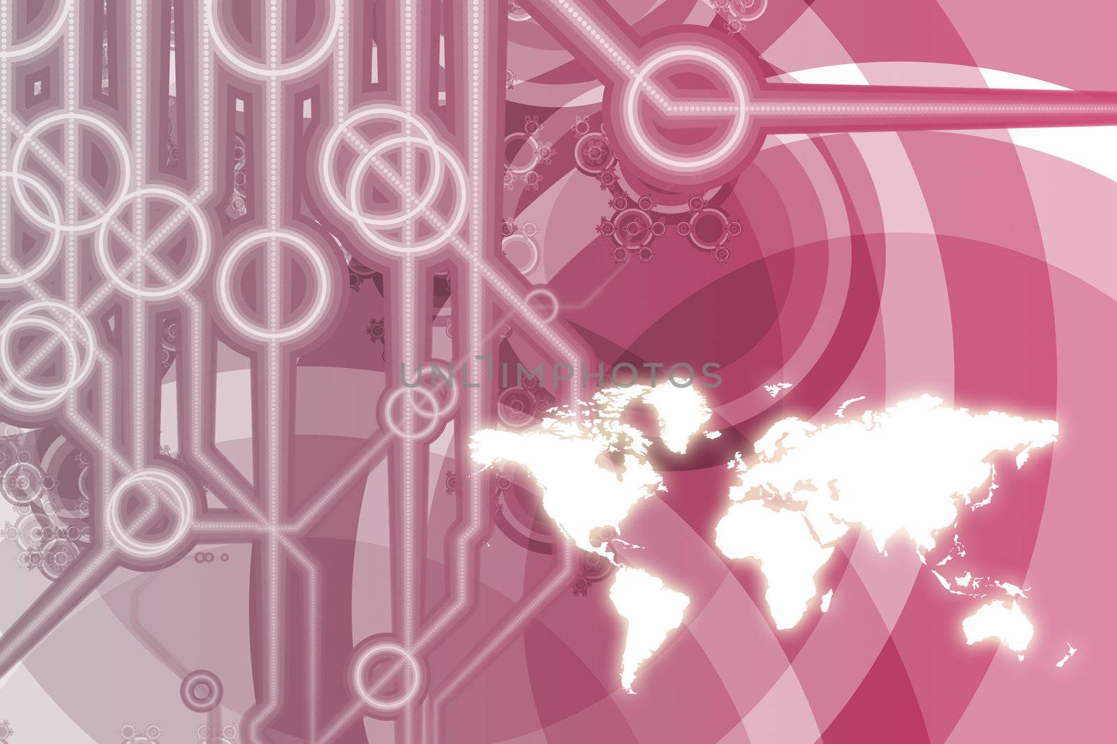 Global Business Color Technology Abstract in Colors