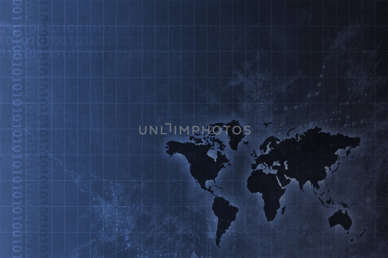 Corporate Worldwide Growth Abstract Background With Map 