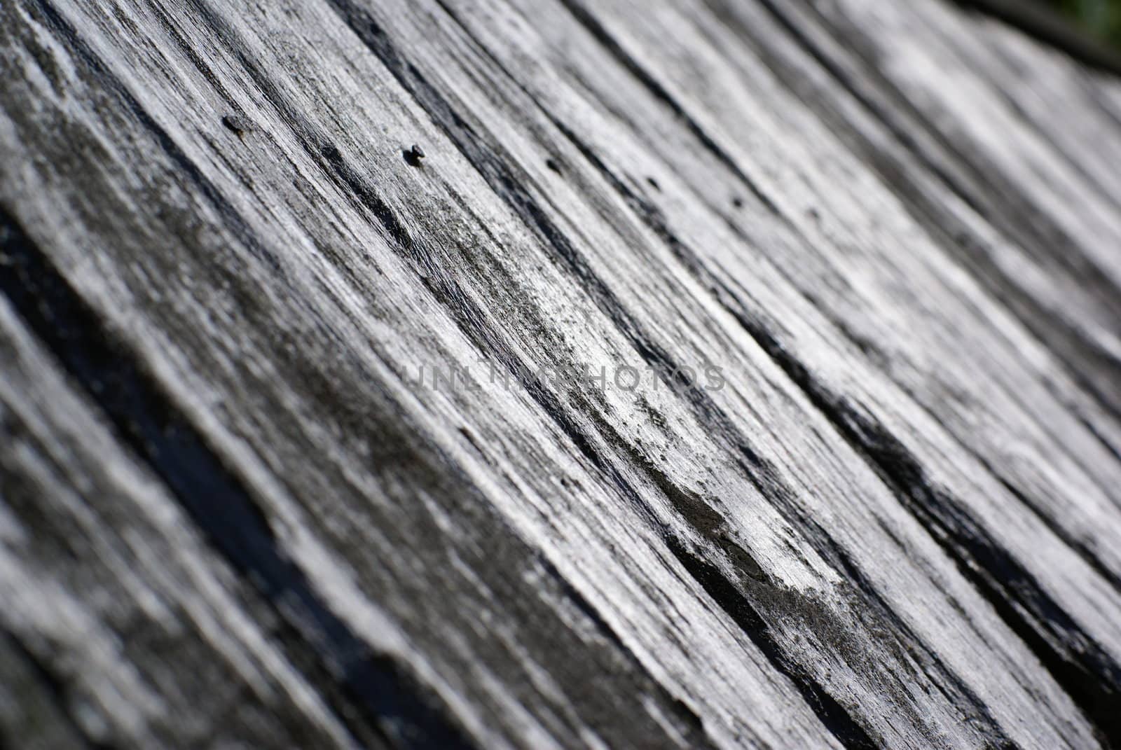 Wooden weathered roof background, shallow depth of field.