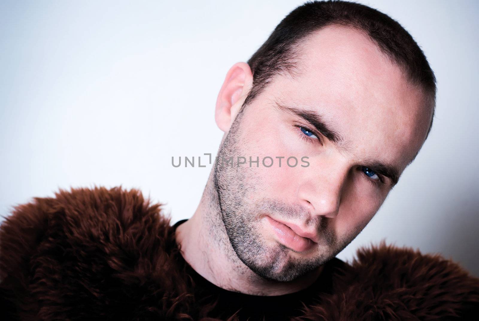 Portrait of young man - shallow depth of field.