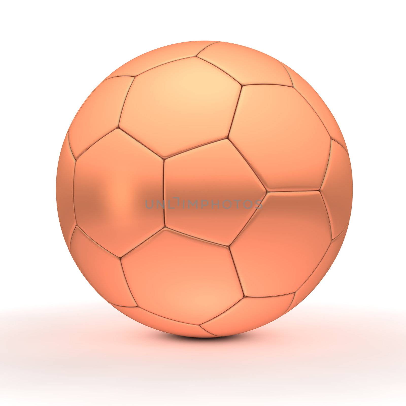 classic ball consisting of bronze metallic pentagons bronze metallic blue hexagons