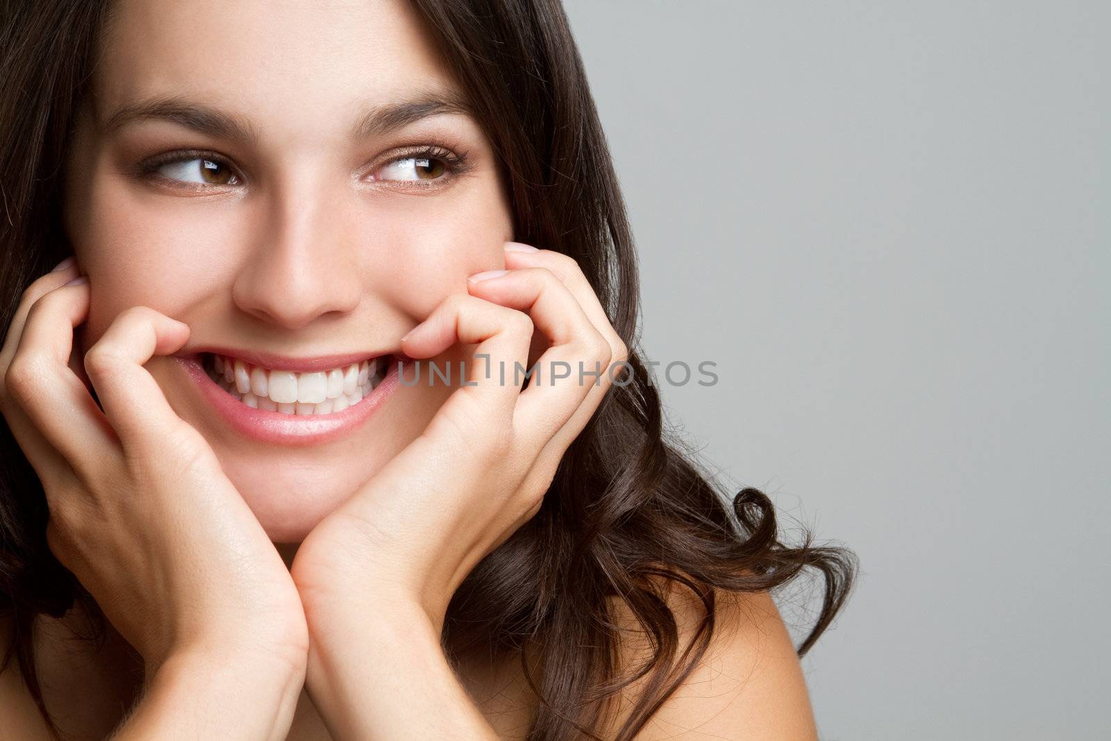 Beautiful pretty smiling teen girl