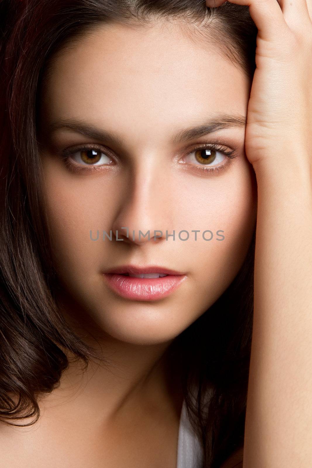 Beautiful woman portrait closeup