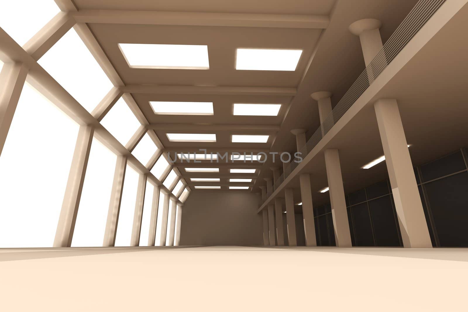 3D rendered Interior.