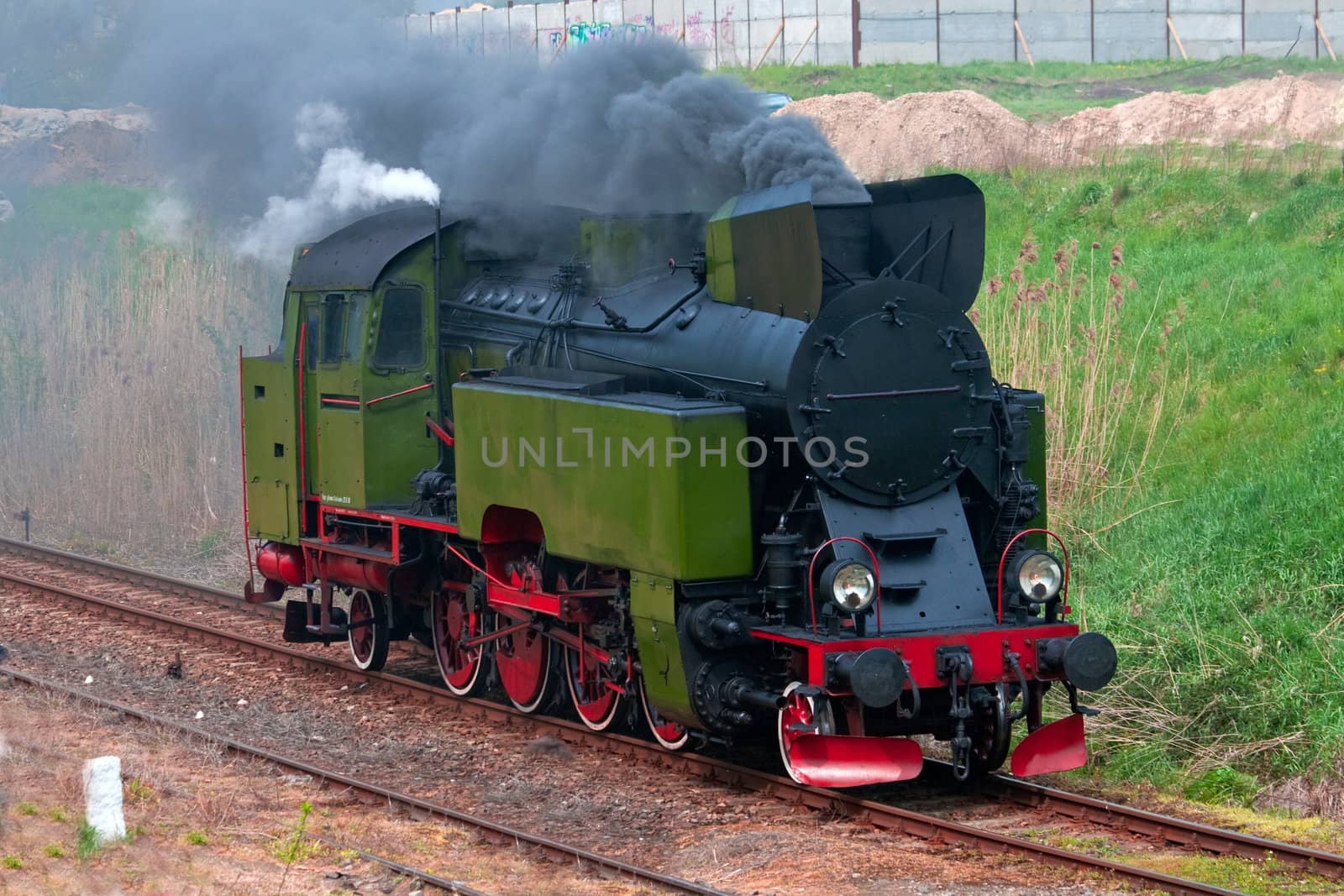 Retro steam locomotive parade in Poland
