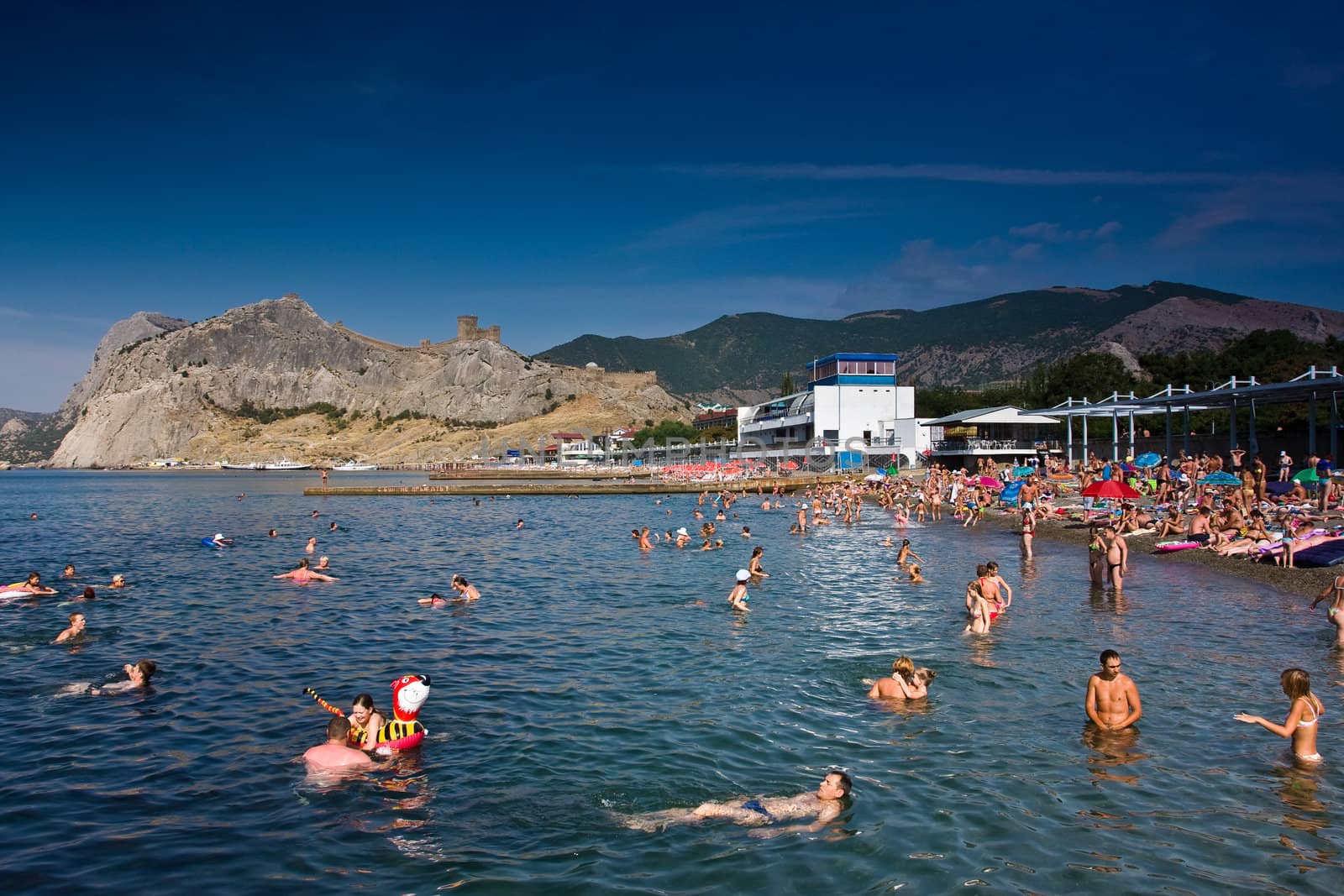 Beach in Sudak, Crimea, Ukraine