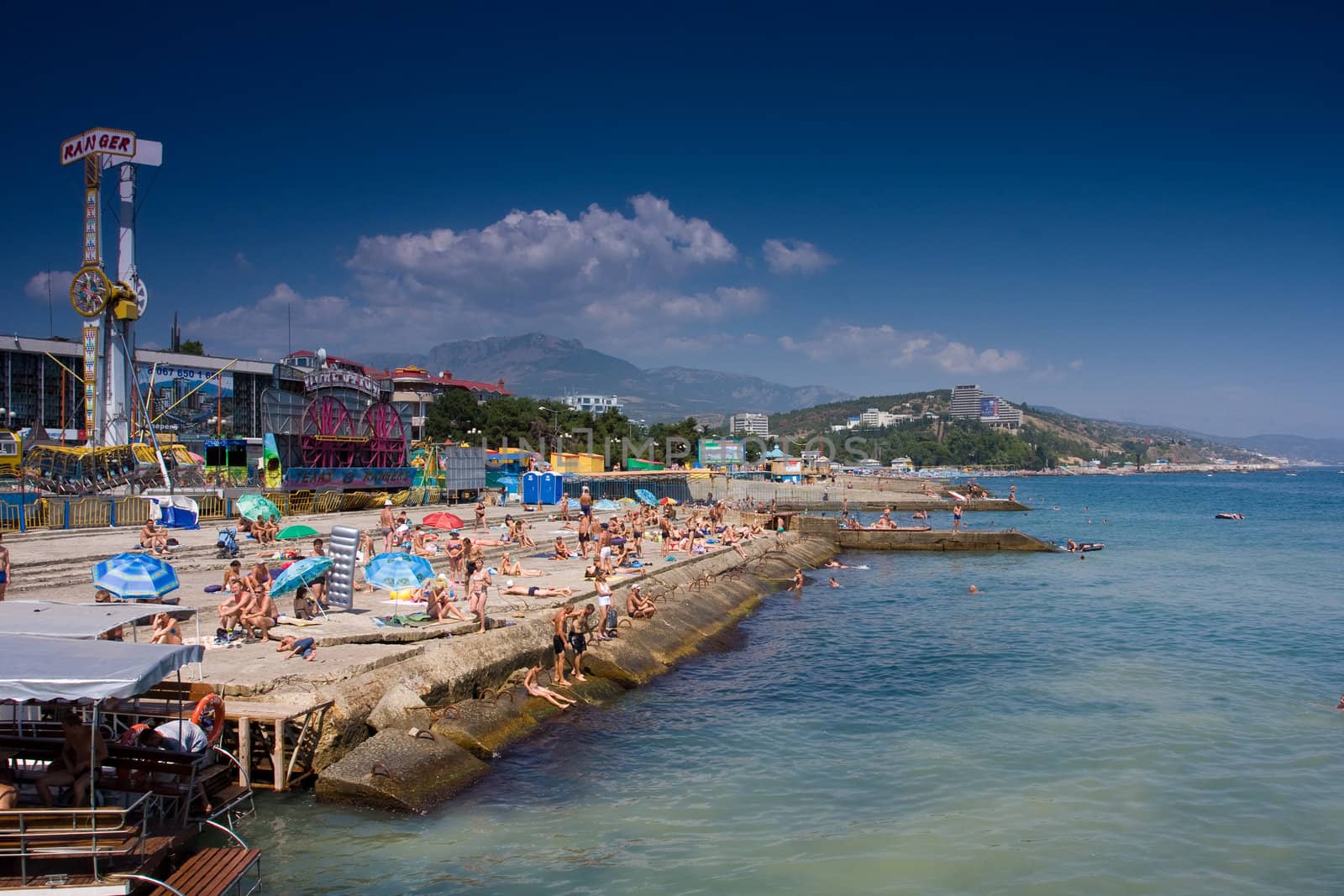 Beach in Alushta, Ukraine