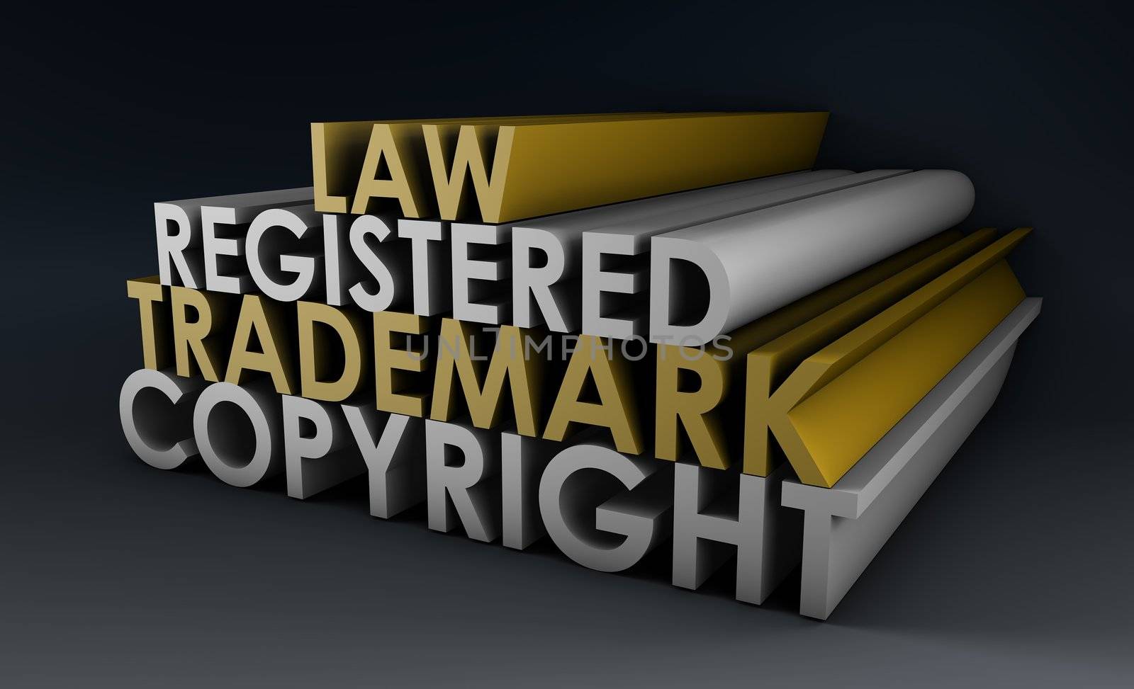 Registered and Copyright Trademark Law in 3d