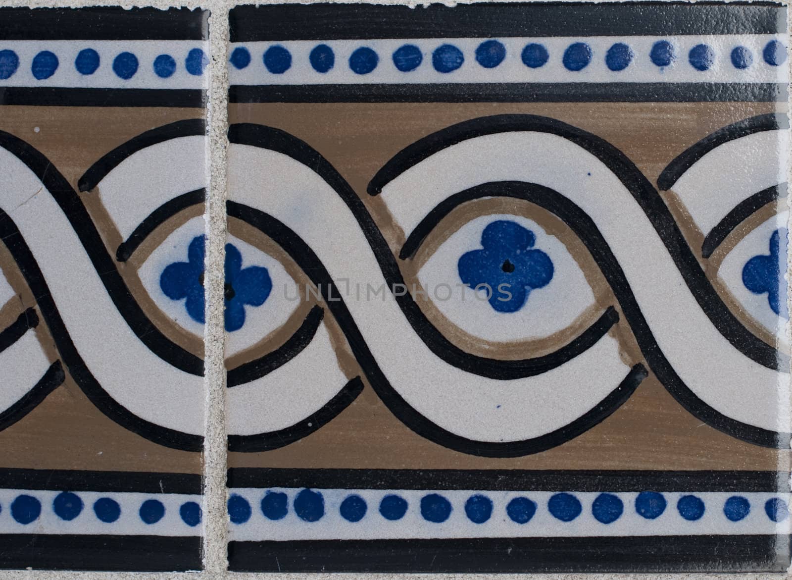 Detail of Portuguese glazed tiles.