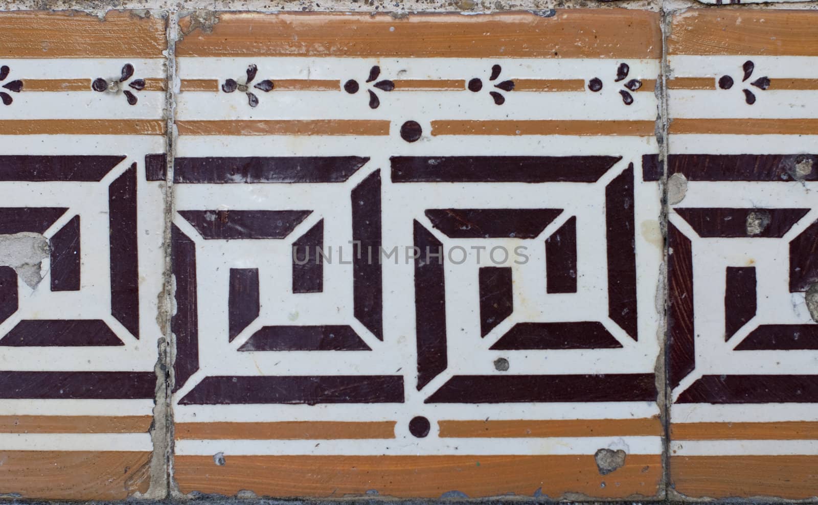 Detail of Portuguese glazed tiles.