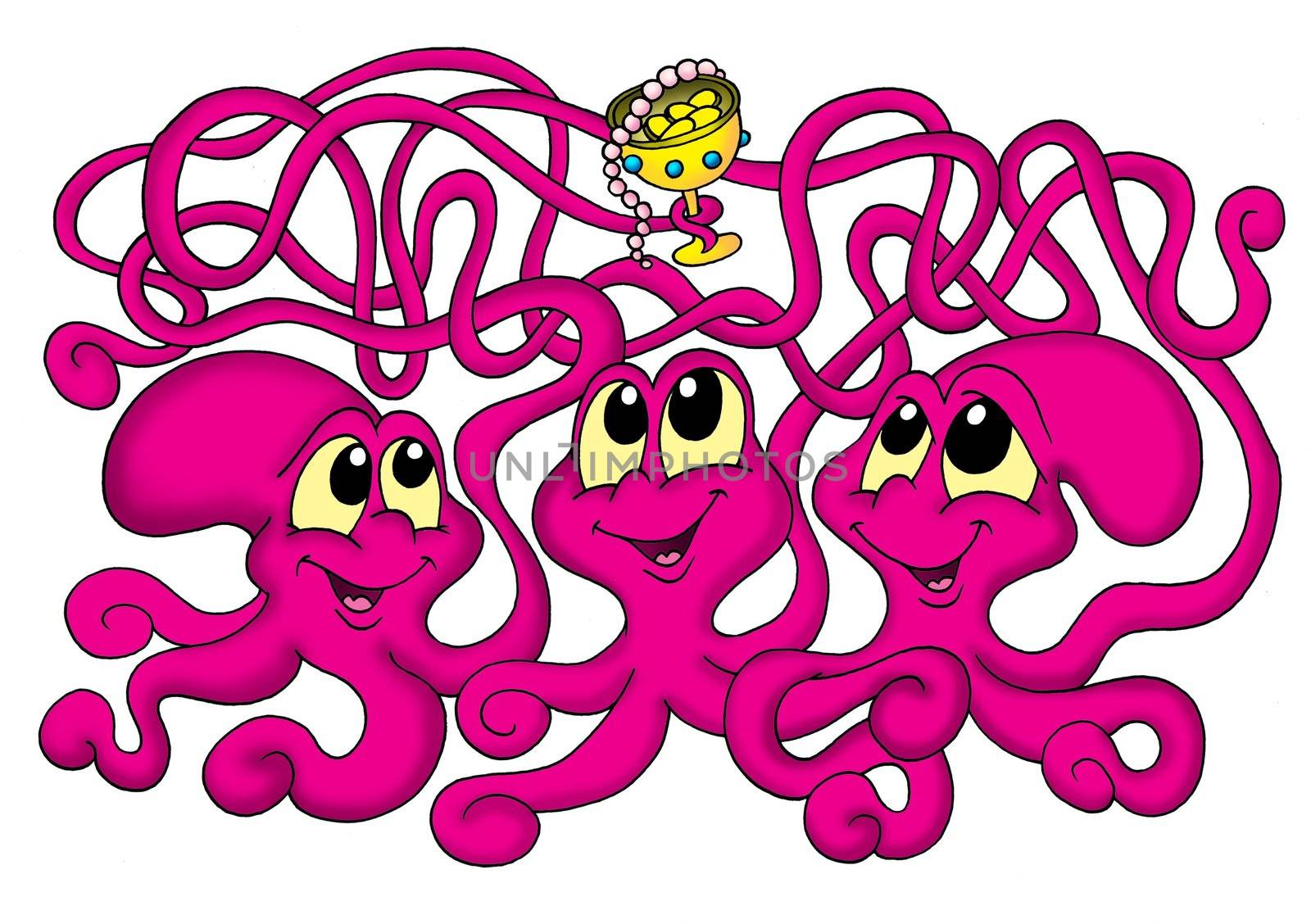 Three octopuses by clairev