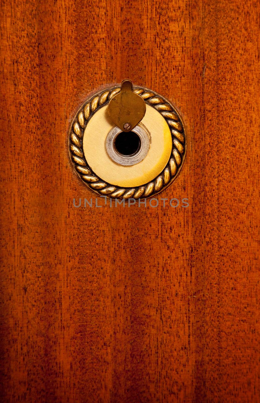 frontal image of peephole