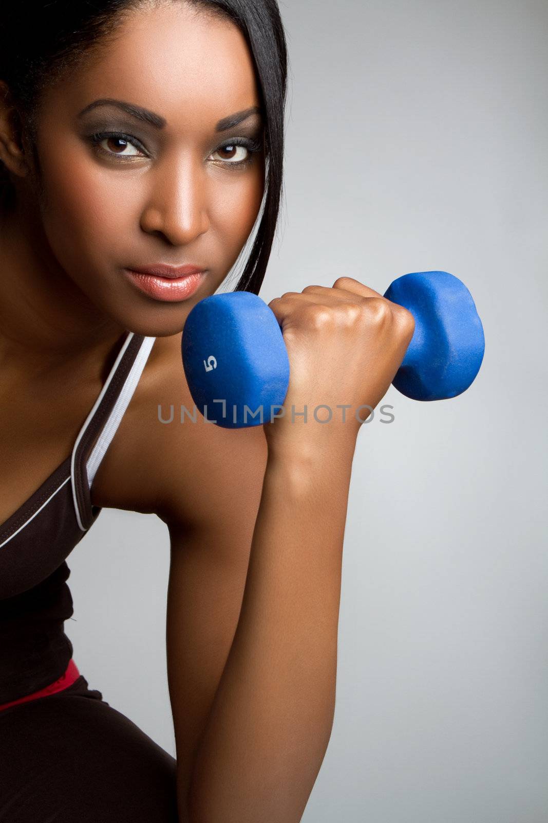 Beautiful african american fitness woman
