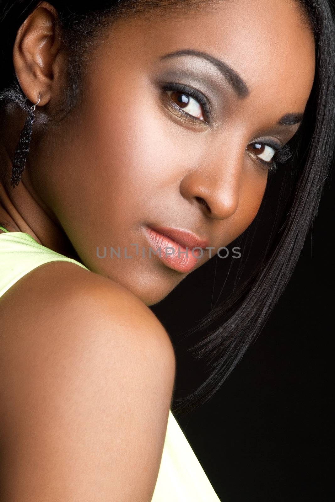 Beautiful african american woman portrait