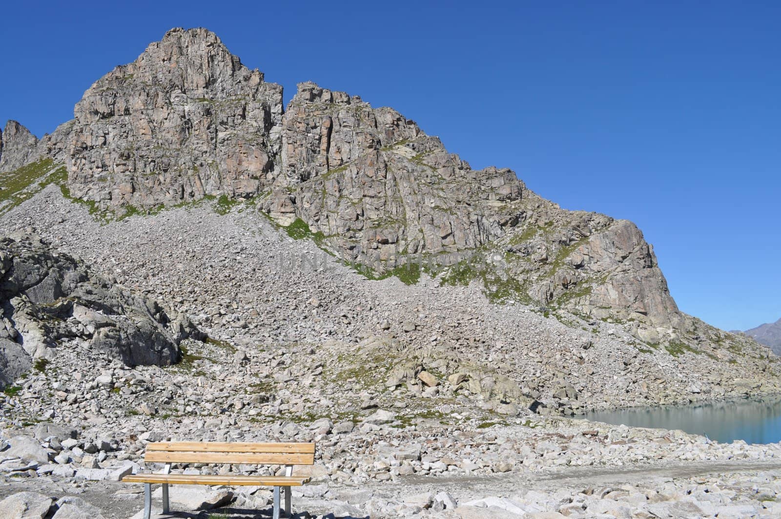 Bench on the mountain by rigamondis