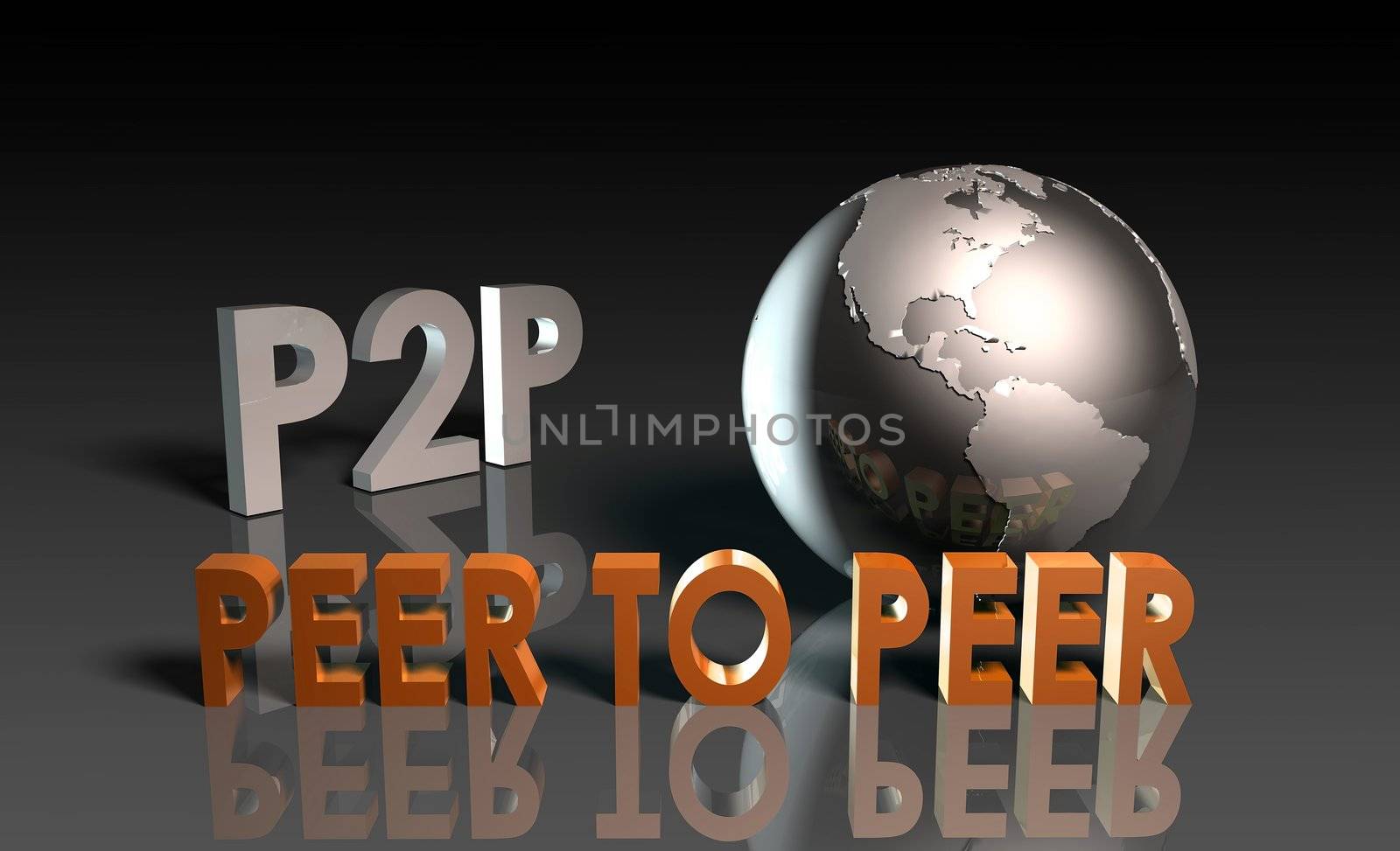 P2P Peer to Peer Technology in 3d