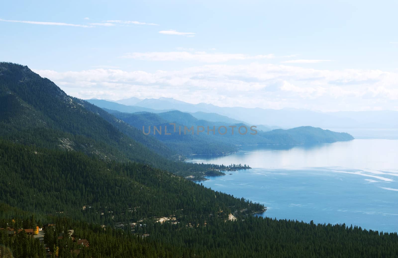 a view on lake Tahoe from northern side