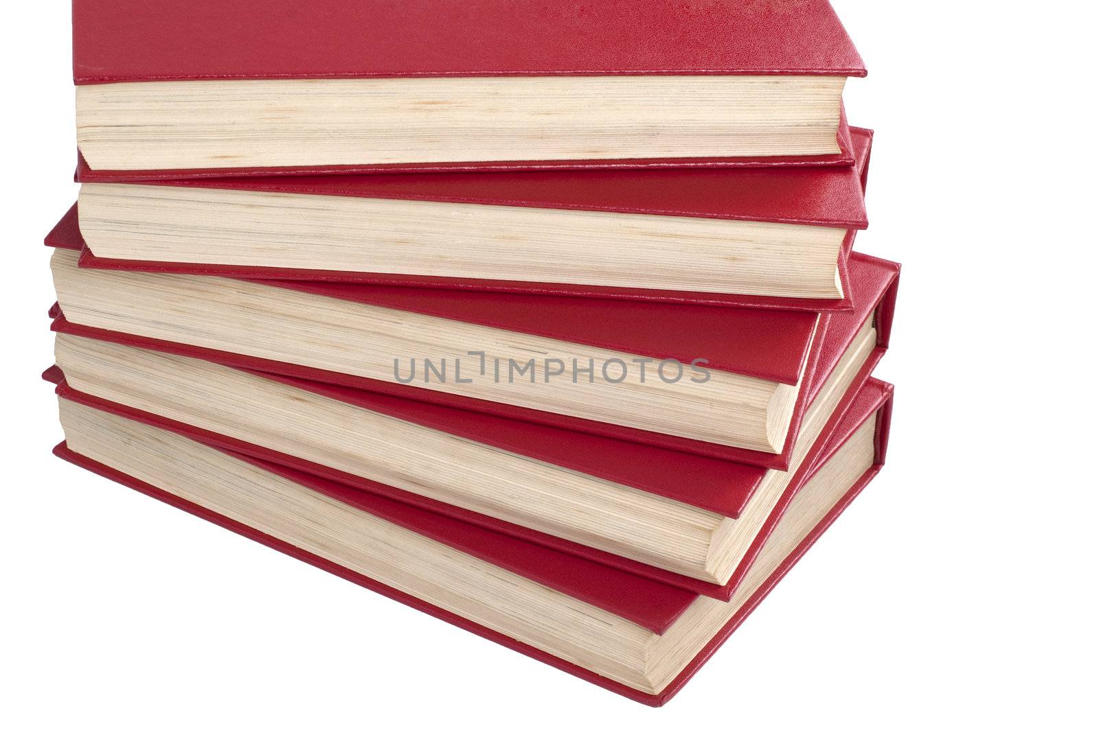 Pile of red books by homydesign