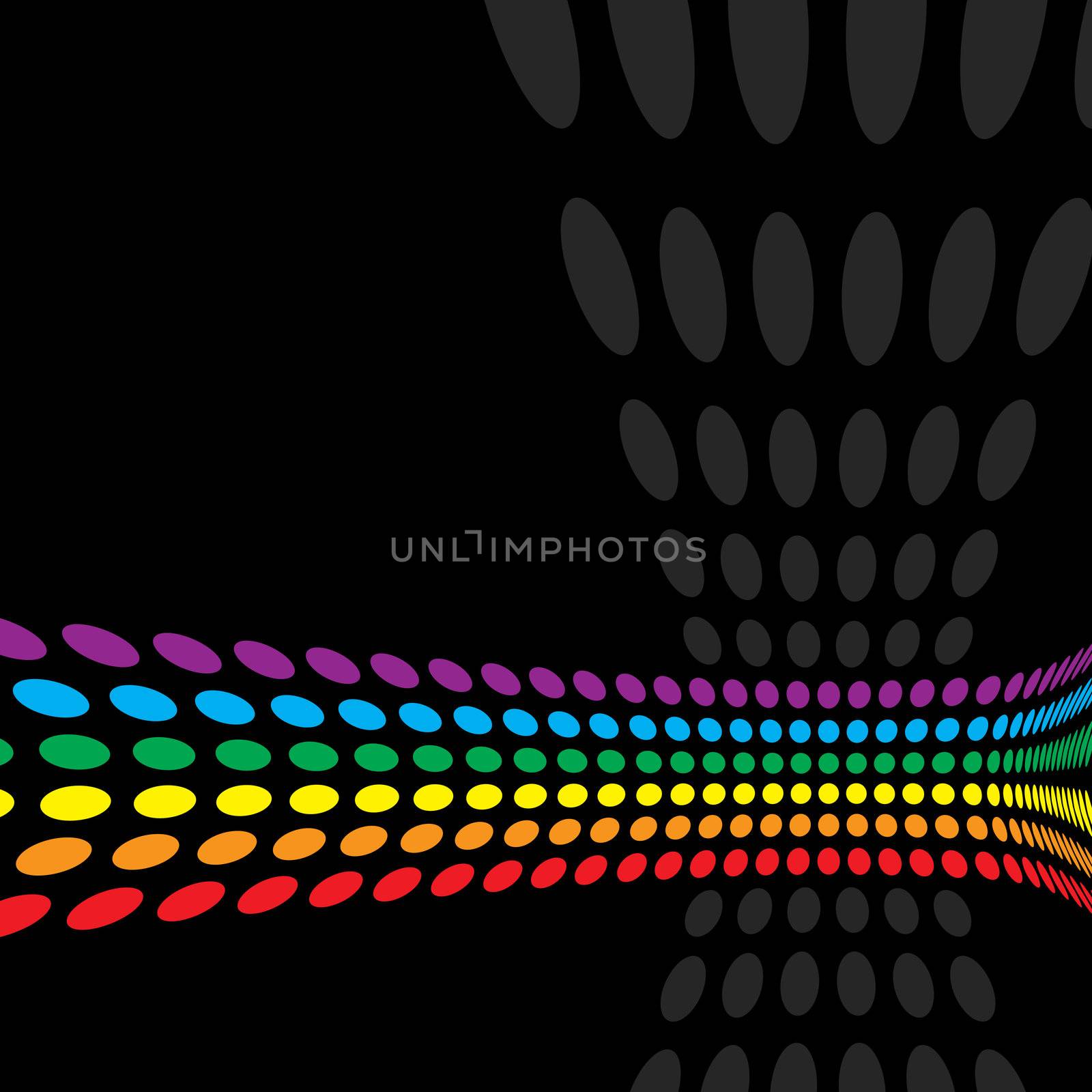 A rainbow colored abstract design template or layout.  
