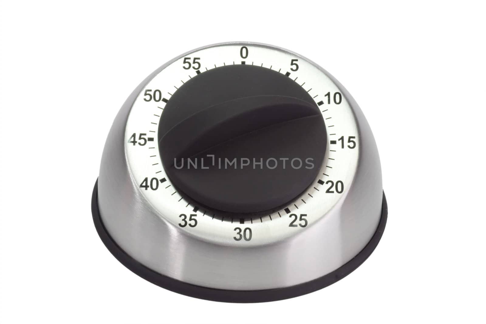 Silver egg timer - isolated on white background
