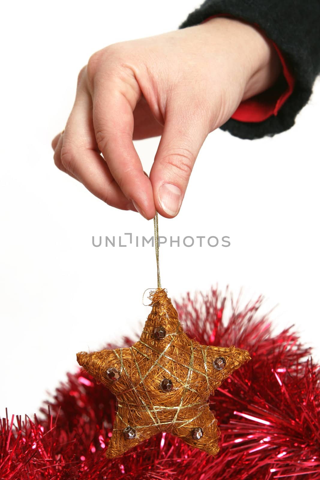 festive star in hand by amaxim