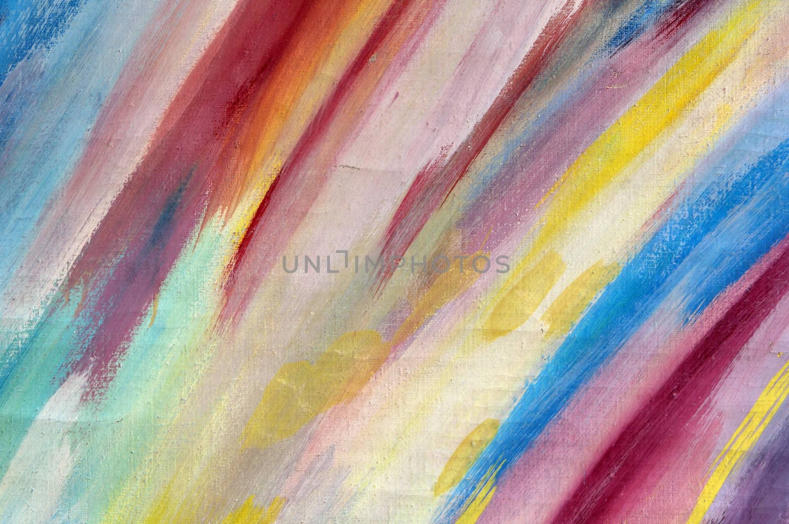 Multicoloured abstract background of varicoloured strokes of brush