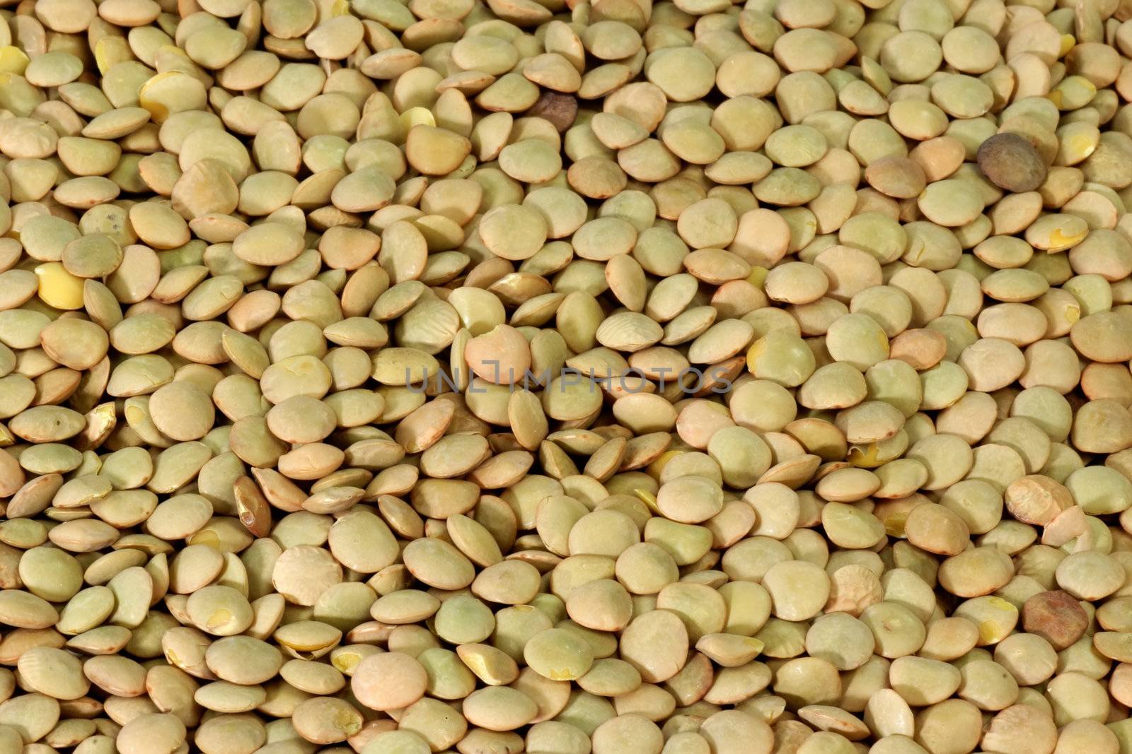 A dried, tasty and delicious lentils background
