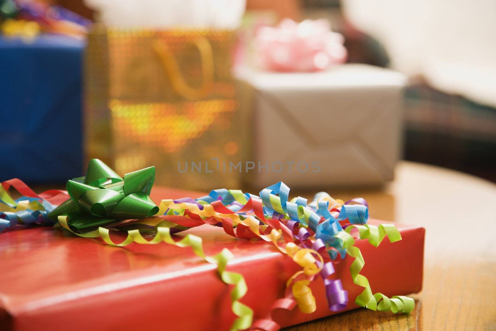Wrapped gifts. by iofoto