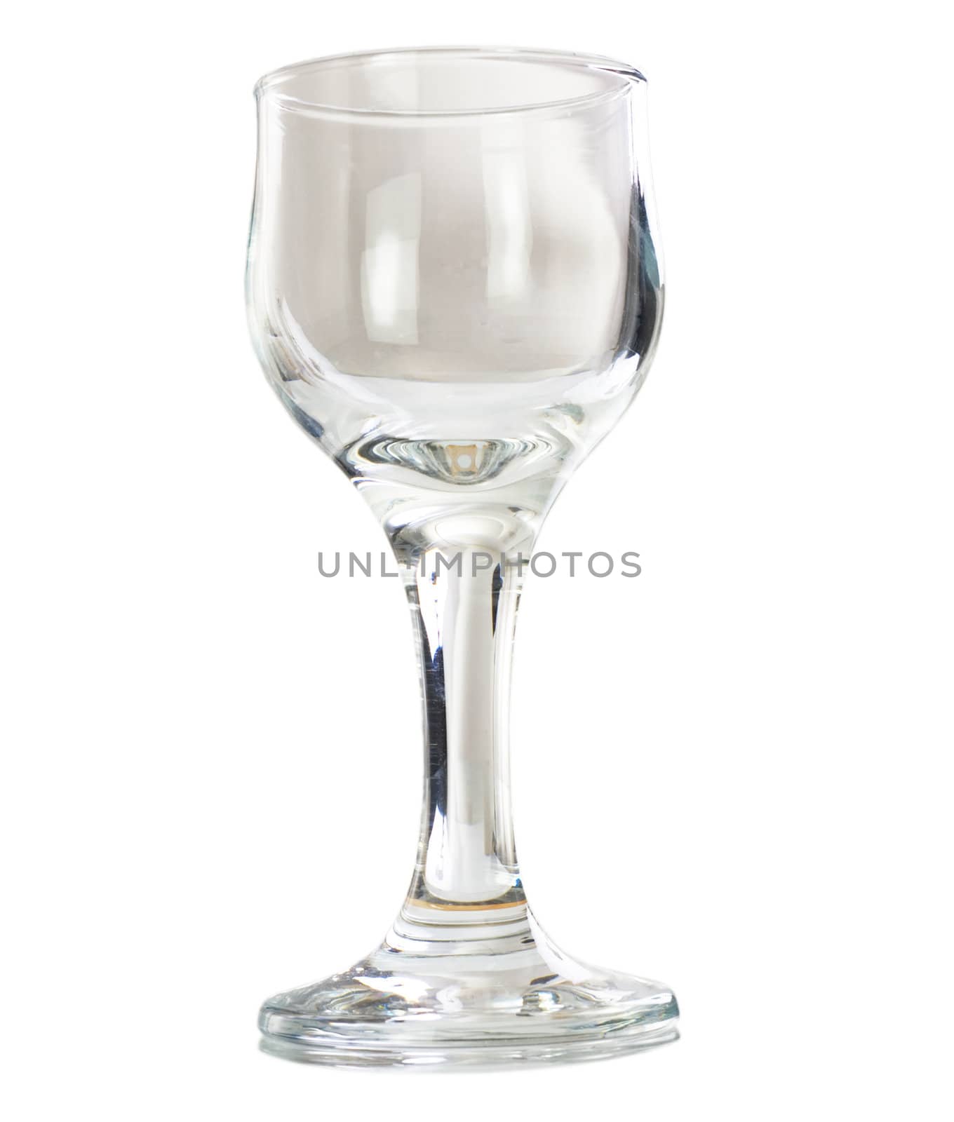 Table wineglass on a white background