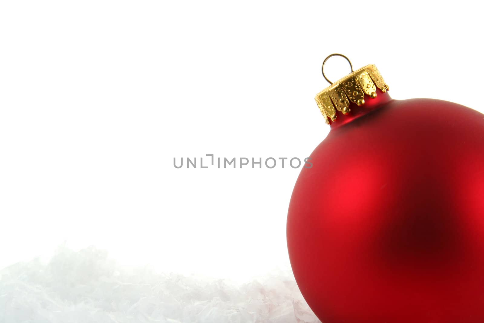 Red Bauble in the Snow Upclose
 by ca2hill